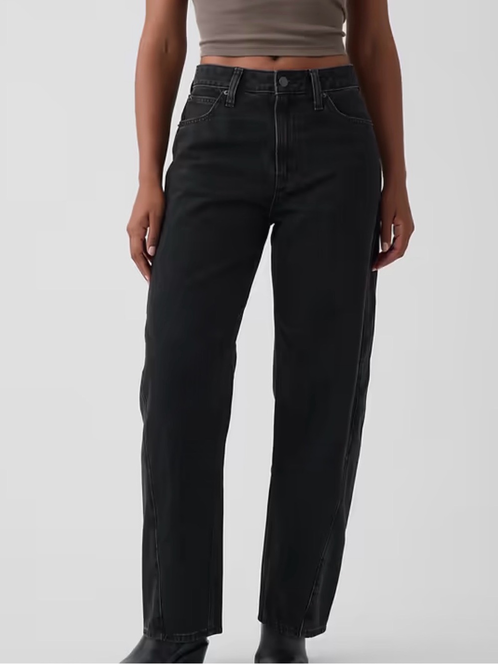 Gap Curvy High Rise Barrel Jeans, size 30|10petite, new